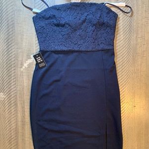 NWT Express Edition Spaghetti Strap Navy Dress sz Small